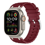 Cinturino per orologio in silicone con texture a forma di I rinforzata, For Apple Watch 49mm / 46mm / 45mm / 44mm, For Apple Watch 42mm / 41mm / 40mm / 38mm