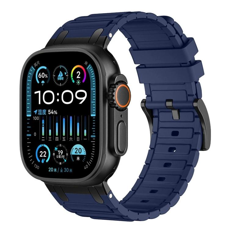 Cinturino per orologio in silicone con texture a forma di I rinforzata, For Apple Watch 49mm / 46mm / 45mm / 44mm, For Apple Watch 42mm / 41mm / 40mm / 38mm