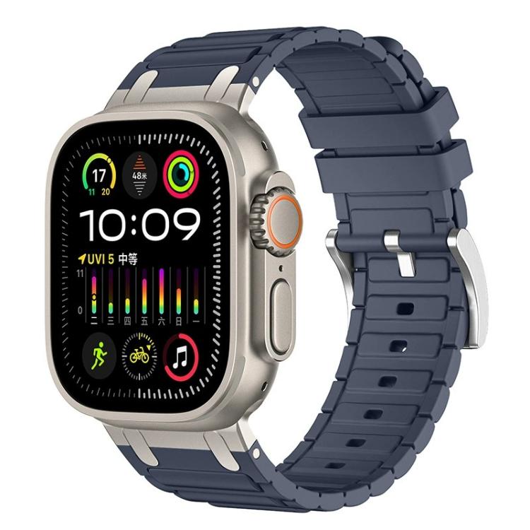 Cinturino per orologio in silicone con texture a forma di I rinforzata, For Apple Watch 49mm / 46mm / 45mm / 44mm, For Apple Watch 42mm / 41mm / 40mm / 38mm