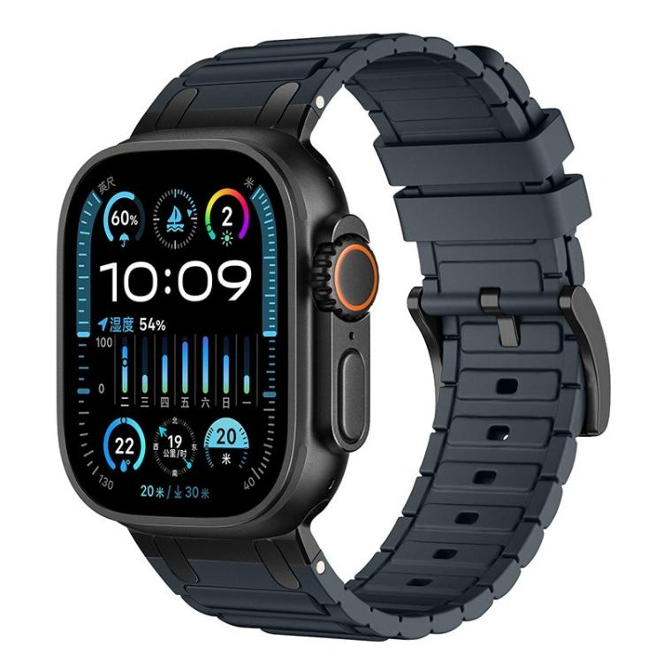 Cinturino per orologio in silicone con texture a forma di I rinforzata, For Apple Watch 49mm / 46mm / 45mm / 44mm, For Apple Watch 42mm / 41mm / 40mm / 38mm