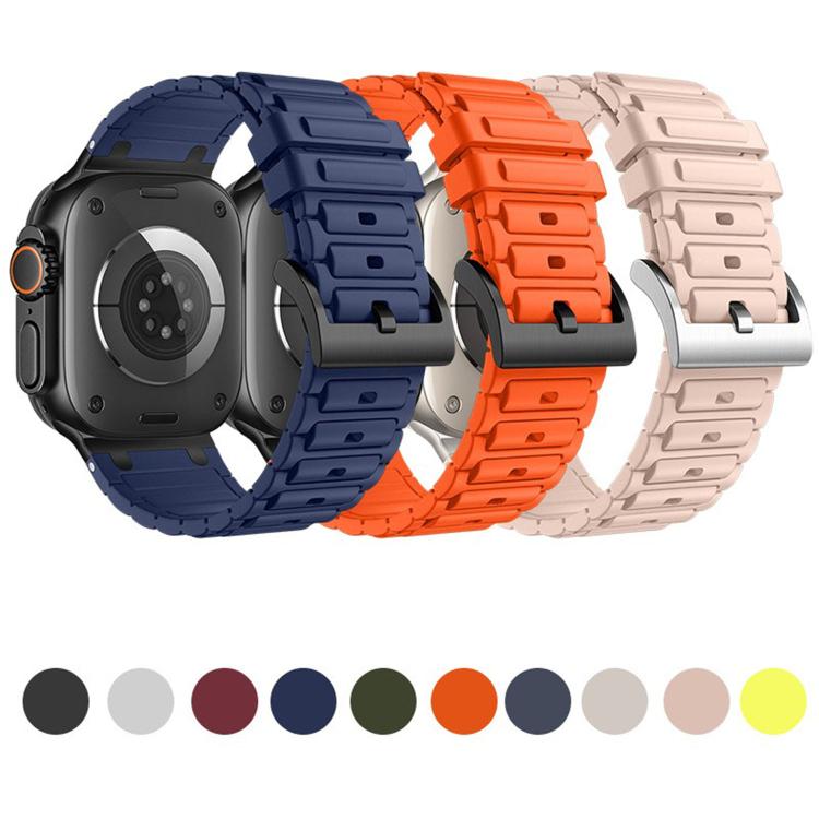 Cinturino per orologio in silicone con texture a forma di I rinforzata, For Apple Watch 49mm / 46mm / 45mm / 44mm, For Apple Watch 42mm / 41mm / 40mm / 38mm