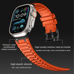 Cinturino per orologio in silicone con texture a forma di I rinforzata, For Apple Watch 49mm / 46mm / 45mm / 44mm, For Apple Watch 42mm / 41mm / 40mm / 38mm