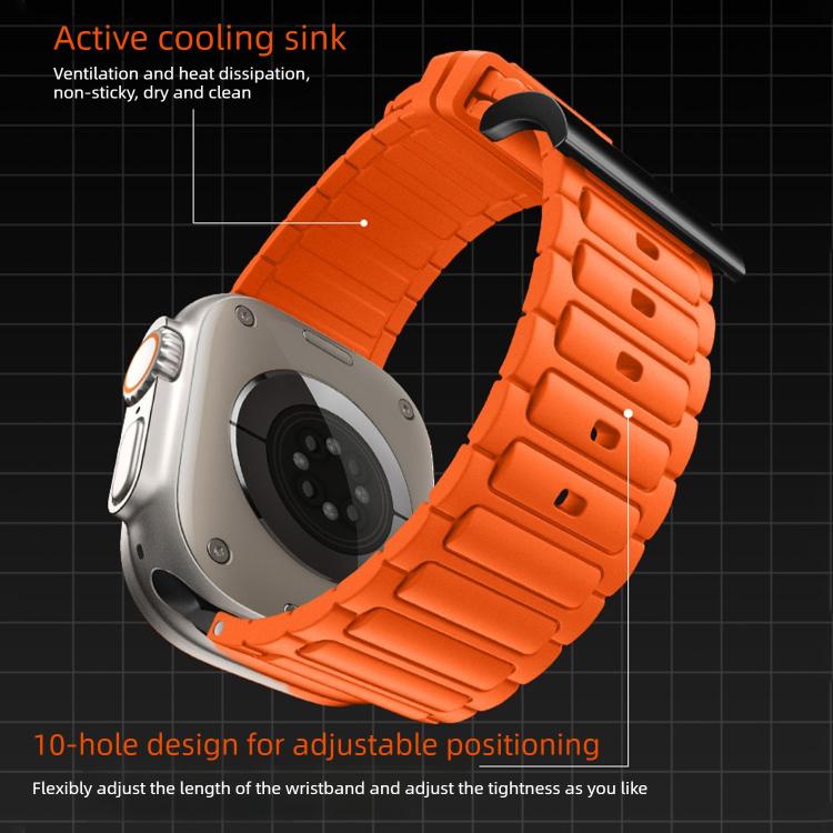 Cinturino per orologio in silicone con texture a forma di I rinforzata, For Apple Watch 49mm / 46mm / 45mm / 44mm, For Apple Watch 42mm / 41mm / 40mm / 38mm