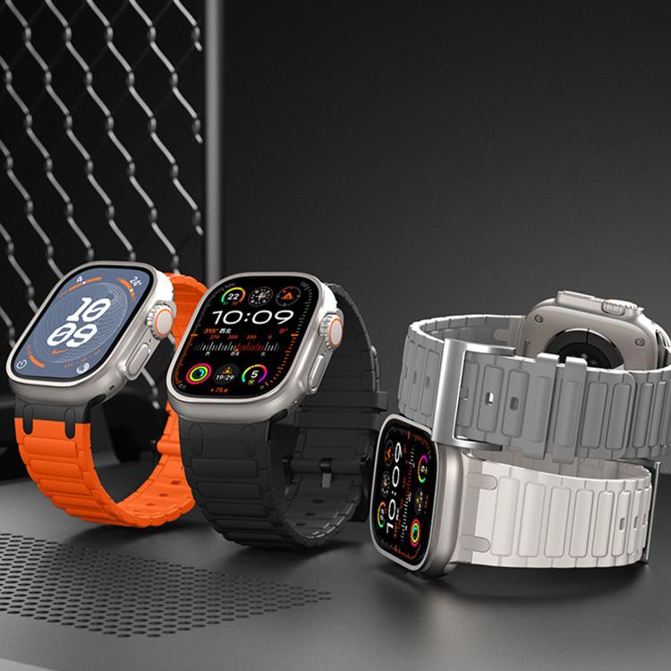 Cinturino per orologio in silicone con texture a forma di I rinforzata, For Apple Watch 49mm / 46mm / 45mm / 44mm, For Apple Watch 42mm / 41mm / 40mm / 38mm