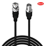 Cavo di prolunga BNC RG59U maschio-femmina JUNSUNMAY per sistemi di videosorveglianza CCTV., 50cm, 100cm, 150cm