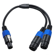 Cavo adattatore Speakon maschio a doppio Speakon femmina 50 cm