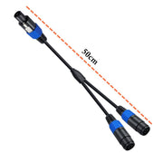Cavo adattatore Speakon maschio a doppio Speakon femmina 50 cm