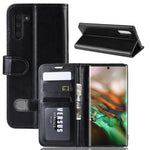 R64 Texture Custodia in pelle pieghevole orizzontale singola per Galaxy Note 10, con supporto, slot per carte e portafoglio, For Galaxy Note 10