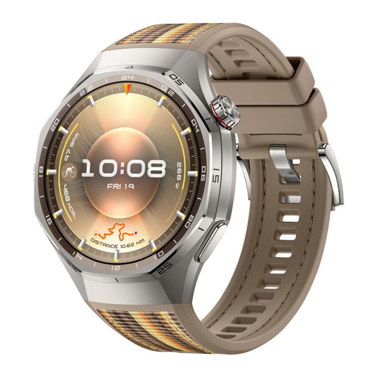 Cinturino per orologio in nylon composito e silicone con pulsante di accensione., For Huawei Watch GT 6 Pro