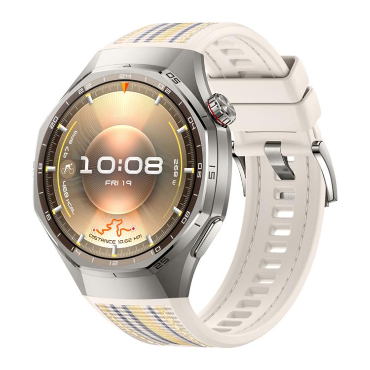 Cinturino per orologio in nylon composito e silicone con pulsante di accensione., For Huawei Watch GT 6 Pro