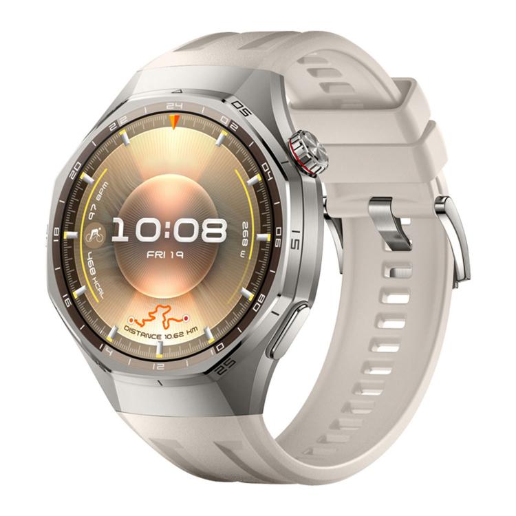 Cinturino in silicone monocolore con pulsante a pressione, For Huawei Watch GT 6 Pro