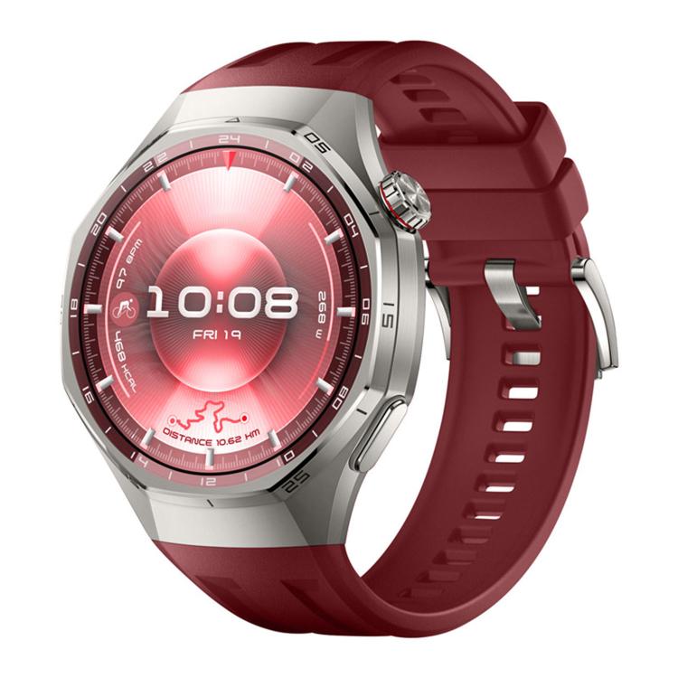 Cinturino in silicone monocolore con pulsante a pressione, For Huawei Watch GT 6 Pro