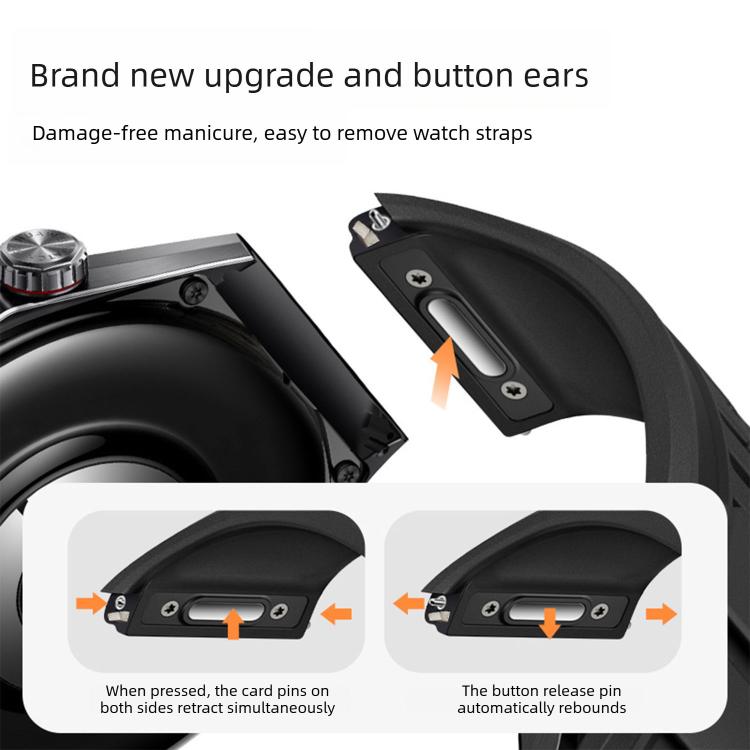 Cinturino in silicone monocolore con pulsante a pressione, For Huawei Watch GT 6 Pro