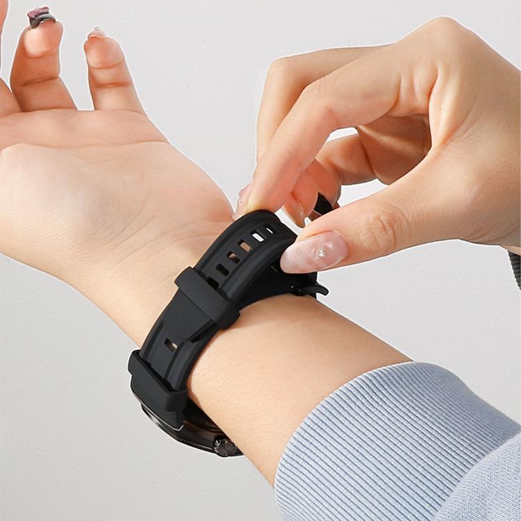 Cinturino in silicone monocolore con pulsante a pressione, For Huawei Watch GT 6 Pro