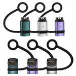 Adattatore di ricarica in metallo con cordino anti-smarrimento per smartwatch Garmin., Straight-End Style, Curved-End Style