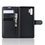 Custodia in pelle Flip orizzontale con texture Litchi per Galaxy Note 10 Pro, con portafoglio e porta carte di credito