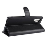 Custodia in pelle Flip orizzontale con texture Litchi per Galaxy Note 10 Pro, con portafoglio e porta carte di credito