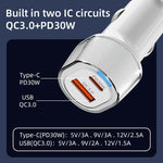Caricabatterie auto A6 doppia porta USB e Type-C 30W