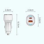 Caricabatterie auto A6 doppia porta USB e Type-C 30W
