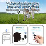 Telecomando wireless per fotocamera B3 con controllo dell'otturatore, controllo vocale intelligente e Bluetooth.
