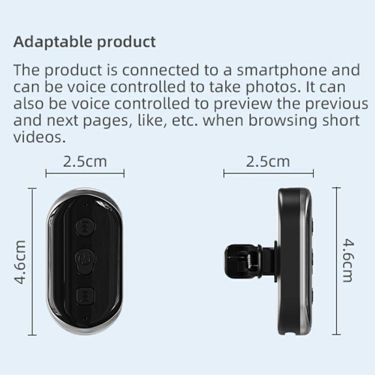 Telecomando wireless per fotocamera B3 con controllo dell'otturatore, controllo vocale intelligente e Bluetooth.