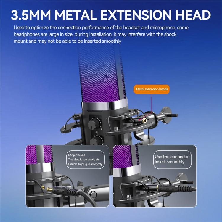 Microfono condensatore YANMAI X3R con illuminazione RGB