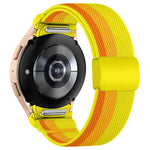 Cinturino per orologio in nylon con fibbia magnetica in plastica twill a pressione e chiusura a pulsante, in nylon., For Samsung Galaxy Watch FE / 7 / 6 / 5 / 4