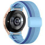 Cinturino per orologio in nylon con fibbia magnetica in plastica twill a pressione e chiusura a pulsante, in nylon., For Samsung Galaxy Watch FE / 7 / 6 / 5 / 4