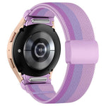 Cinturino per orologio in nylon con fibbia magnetica in plastica twill a pressione e chiusura a pulsante, in nylon., For Samsung Galaxy Watch FE / 7 / 6 / 5 / 4