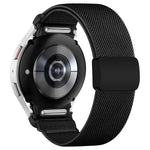 Cinturino per orologio in nylon con fibbia magnetica in plastica twill a pressione e chiusura a pulsante, in nylon., For Samsung Galaxy Watch FE / 7 / 6 / 5 / 4