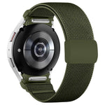 Cinturino per orologio in nylon con fibbia magnetica in plastica twill a pressione e chiusura a pulsante, in nylon., For Samsung Galaxy Watch FE / 7 / 6 / 5 / 4