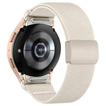 Cinturino per orologio in nylon con fibbia magnetica in plastica twill a pressione e chiusura a pulsante, in nylon., For Samsung Galaxy Watch FE / 7 / 6 / 5 / 4
