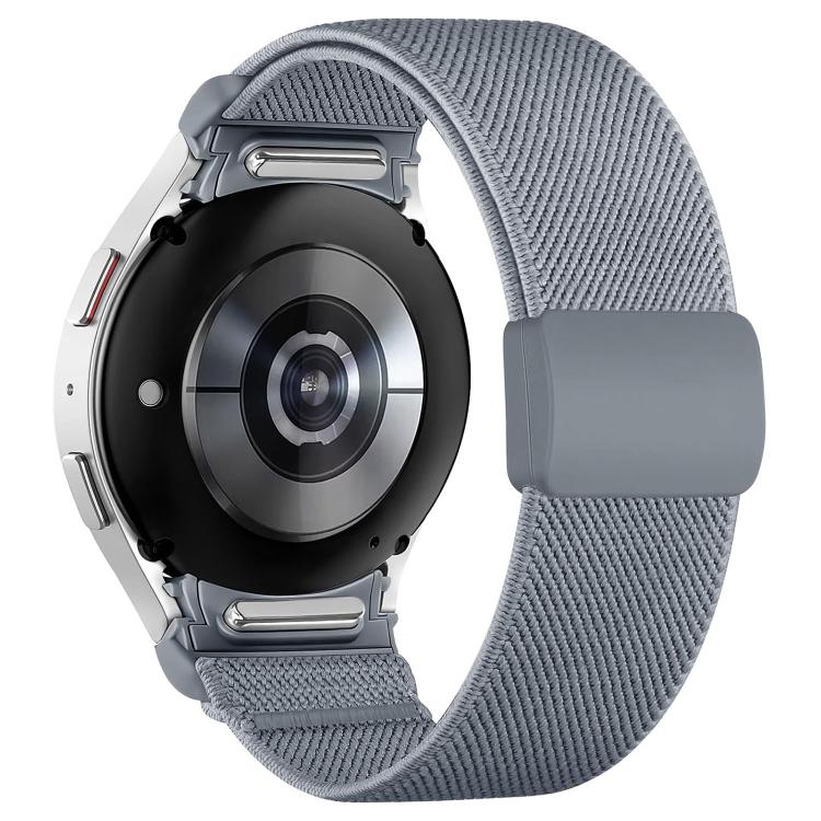Cinturino per orologio in nylon con fibbia magnetica in plastica twill a pressione e chiusura a pulsante, in nylon., For Samsung Galaxy Watch FE / 7 / 6 / 5 / 4