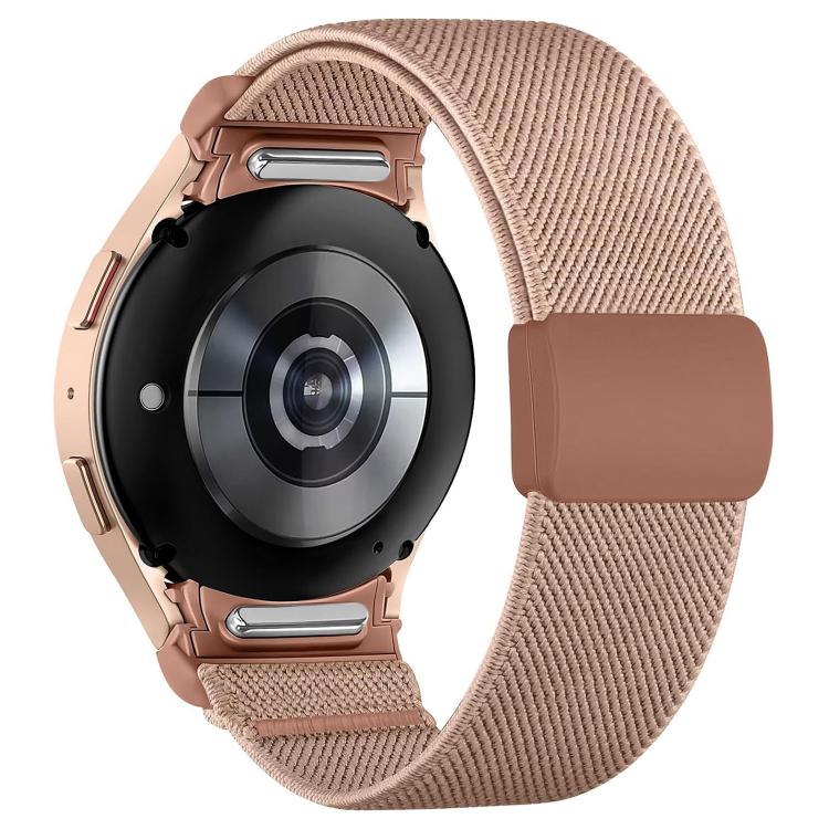Cinturino per orologio in nylon con fibbia magnetica in plastica twill a pressione e chiusura a pulsante, in nylon., For Samsung Galaxy Watch FE / 7 / 6 / 5 / 4