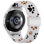 Cinturino per orologio in nylon con fibbia magnetica in plastica twill a pressione e chiusura a pulsante, in nylon., For Samsung Galaxy Watch FE / 7 / 6 / 5 / 4