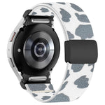 Cinturino per orologio in nylon con fibbia magnetica in plastica twill a pressione e chiusura a pulsante, in nylon., For Samsung Galaxy Watch FE / 7 / 6 / 5 / 4
