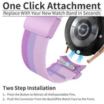 Cinturino per orologio in nylon con fibbia magnetica in plastica twill a pressione e chiusura a pulsante, in nylon., For Samsung Galaxy Watch FE / 7 / 6 / 5 / 4