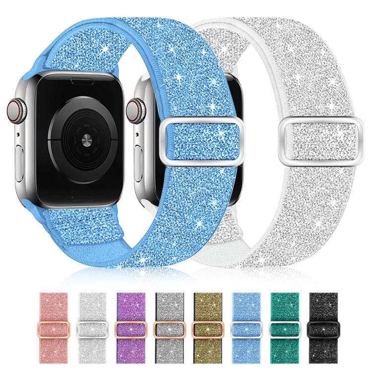 Cinturino per orologio in nylon elastico glitterato, For Apple Watch 49mm / 46mm / 45mm / 44mm, For Apple Watch 42mm / 41mm / 40mm / 38mm