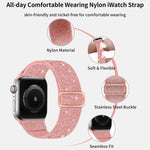 Cinturino per orologio in nylon elastico glitterato, For Apple Watch 49mm / 46mm / 45mm / 44mm, For Apple Watch 42mm / 41mm / 40mm / 38mm