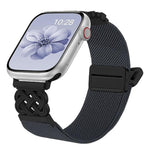 Cinturino per orologio in nylon elasticizzato con fibbia magnetica a nodo cinese e motivo twill., For Apple Watch 49mm / 46mm / 45mm / 44mm, For Apple Watch 42mm / 41mm / 40mm / 38mm