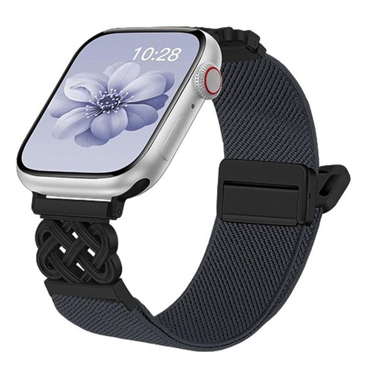 Cinturino per orologio in nylon elasticizzato con fibbia magnetica a nodo cinese e motivo twill., For Apple Watch 49mm / 46mm / 45mm / 44mm, For Apple Watch 42mm / 41mm / 40mm / 38mm