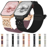 Cinturino per orologio in nylon elasticizzato con fibbia magnetica a nodo cinese e motivo twill., For Apple Watch 49mm / 46mm / 45mm / 44mm, For Apple Watch 42mm / 41mm / 40mm / 38mm