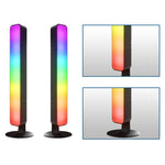 D04 2 pezzi Versione Bluetooth Rilevamento suono RGB Luce ambientale da scrivania Barra luminosa intelligente per gaming