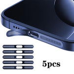 5 pezzi di coperture antipolvere metalliche ad alta densità per altoparlanti integrati, For iPhone 17 Pro Max, For iPhone 17 Pro