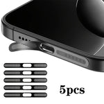 5 pezzi di coperture antipolvere metalliche ad alta densità per altoparlanti integrati, For iPhone 17 Pro Max, For iPhone 17 Pro