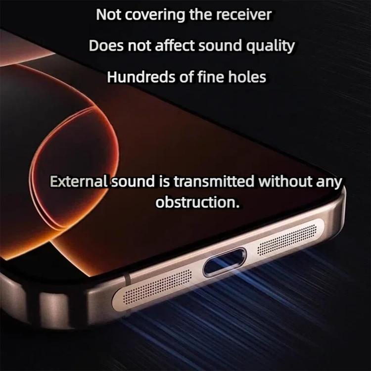5 pezzi di coperture antipolvere metalliche ad alta densità per altoparlanti integrati, For iPhone 17 Pro Max, For iPhone 17 Pro