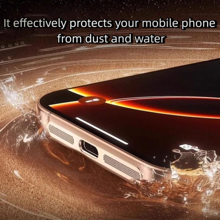 5 pezzi di coperture antipolvere metalliche ad alta densità per altoparlanti integrati, For iPhone 17 Pro Max, For iPhone 17 Pro
