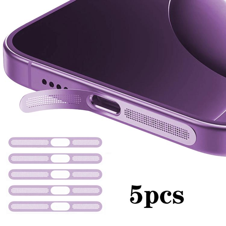 5 pezzi di coperture antipolvere metalliche ad alta densità per altoparlanti integrati, For iPhone 17