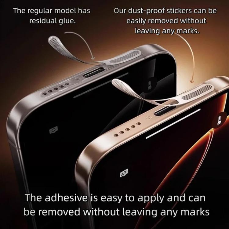 5 pezzi di coperture antipolvere metalliche ad alta densità per altoparlanti integrati, For iPhone 17