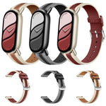 Cinturino per orologio in vera pelle con cuciture composite, For Xiaomi Smart Band 10 / 9 / 8
